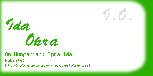 ida opra business card